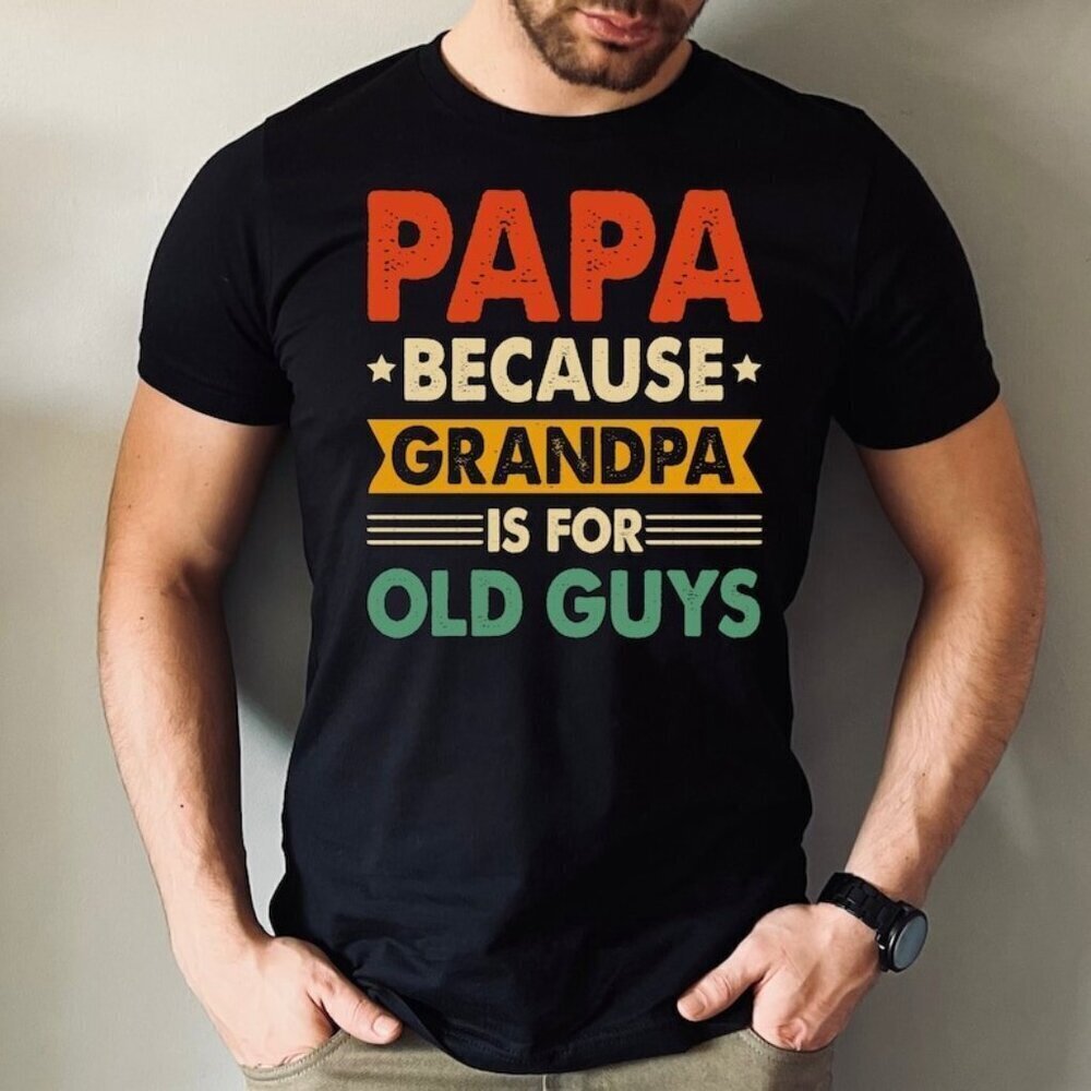 Papa Shirt Grandpa Shirt Fathers Day Shirt Grandpa Gift From Grandkids
